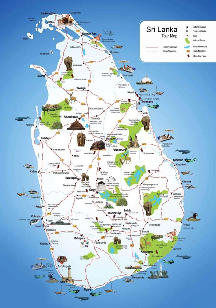 Luxe Ceylon Sri Lanka map